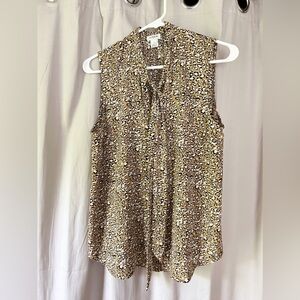 J. Crew sleeveless top in leopard